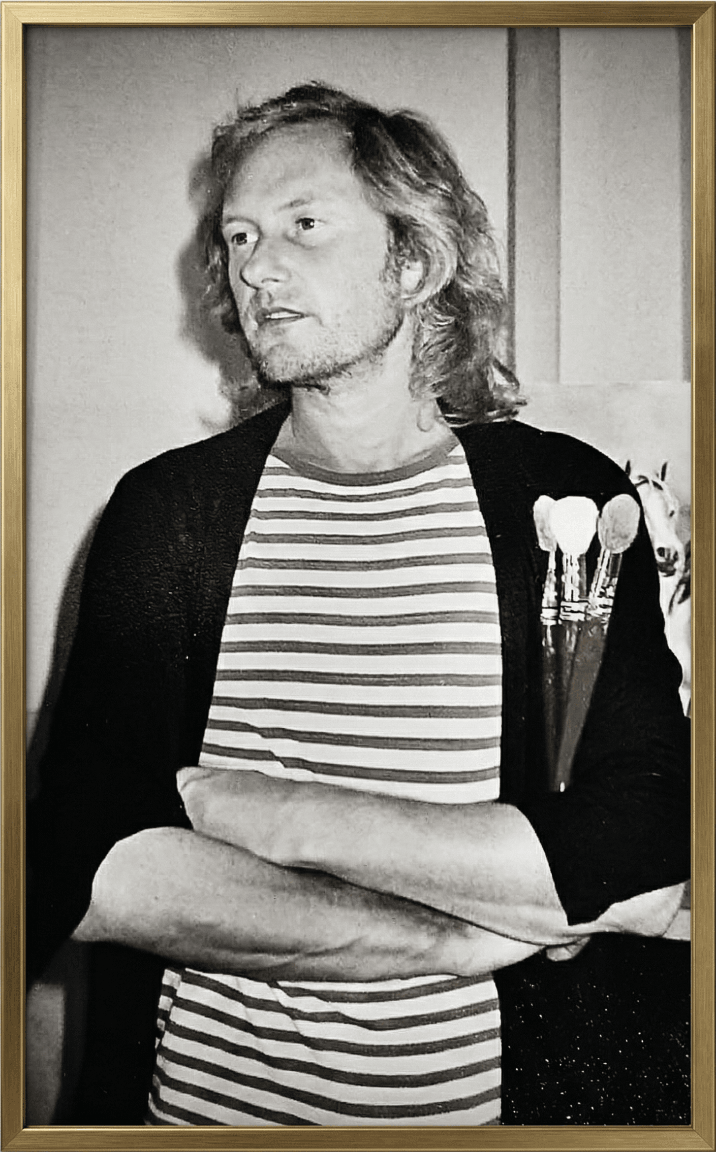 Alain Arlettaz dans son atelier