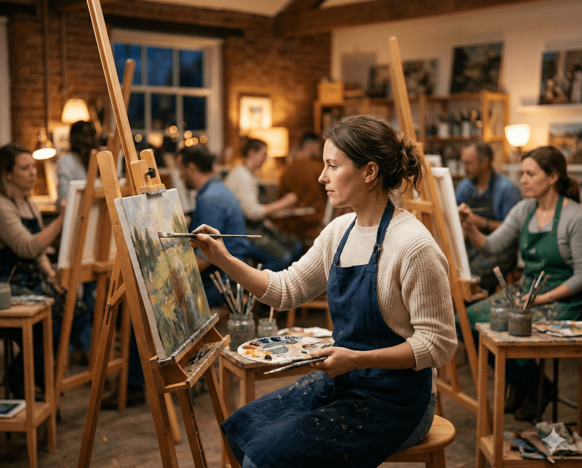 Cours de peinture et dessin en atelier